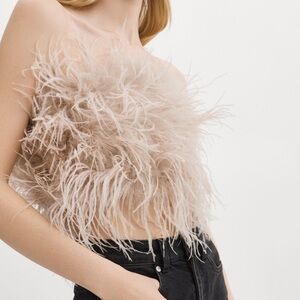 NWT Lamarque ZAINA | FEATHER BUSTIER Small dusty rose